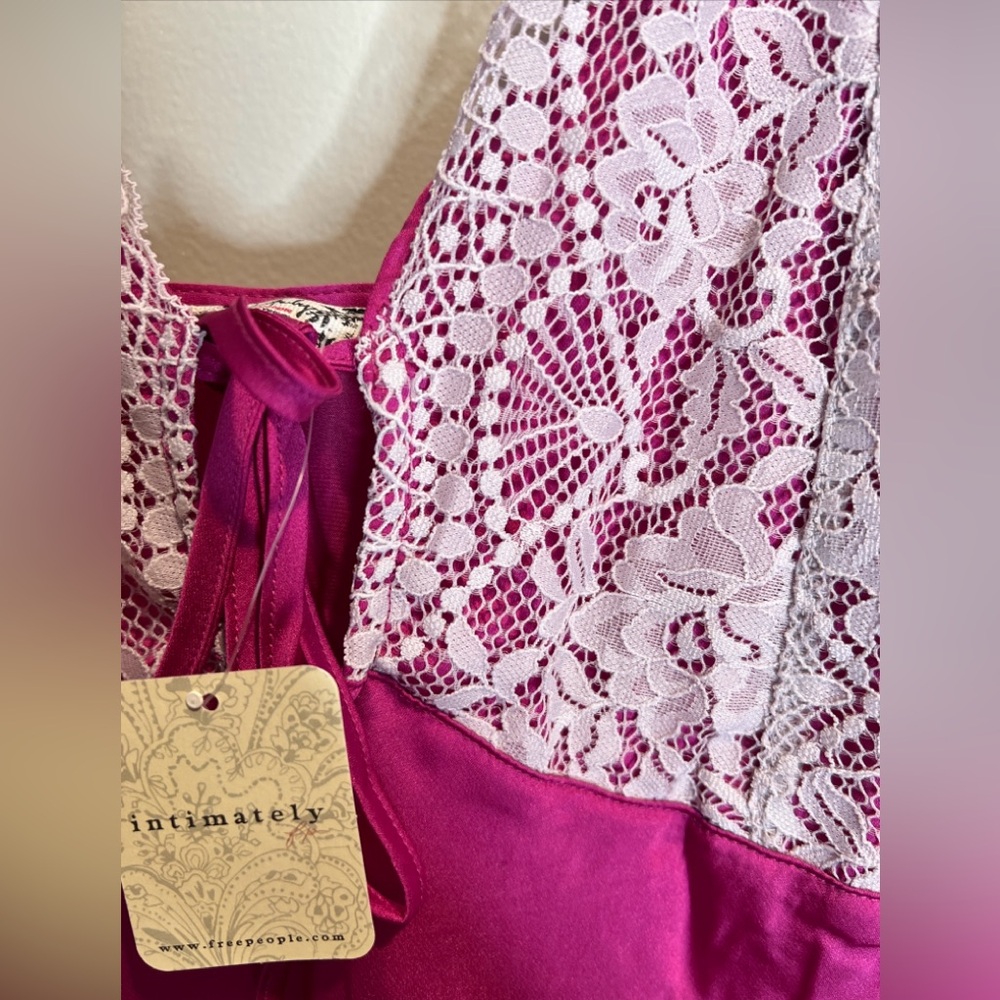 Free People Countryside Lace Satin Maxi Slip Dress - Picture 5 of 6